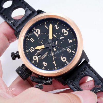 Copy U Boat Flightdeck Chronograph u-7750-55 Watch Rose Gold Bezel